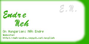 endre meh business card
