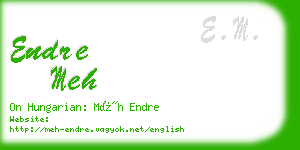endre meh business card